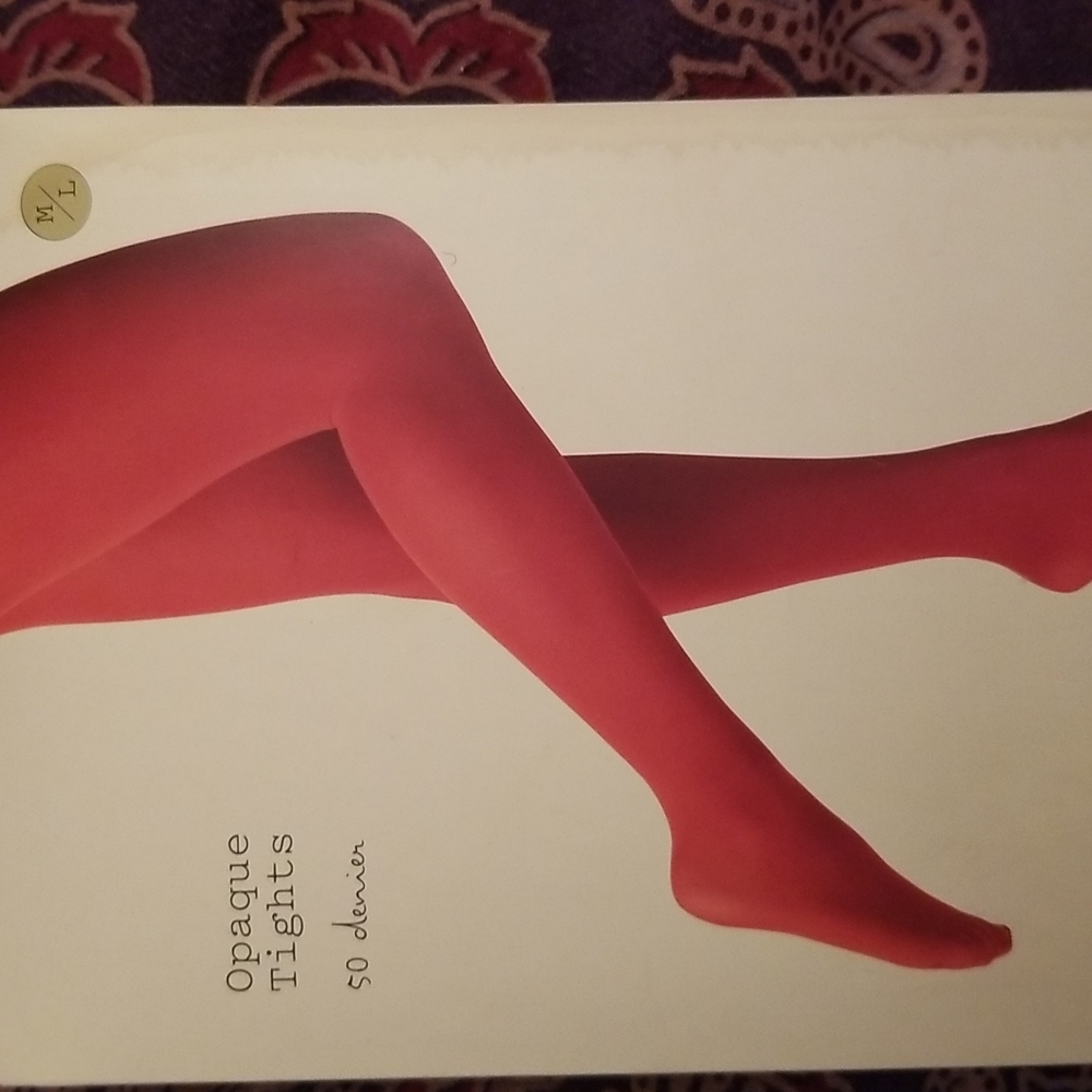 Dark Orange Opaque Tights